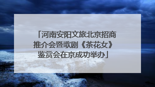 河南安阳文旅北京招商推介会暨歌剧《茶花女》鉴赏会在京成功举办