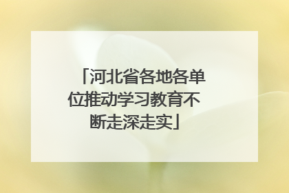 河北省各地各单位推动学习教育不断走深走实