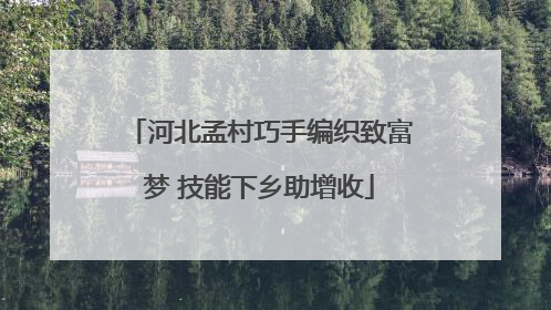 河北孟村巧手编织致富梦 技能下乡助增收