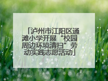 泸州市江阳区通滩小学开展“校园周边环境清扫”劳动实践志愿活动