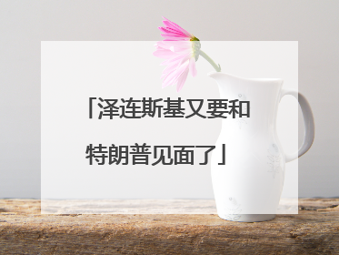 泽连斯基又要和特朗普见面了