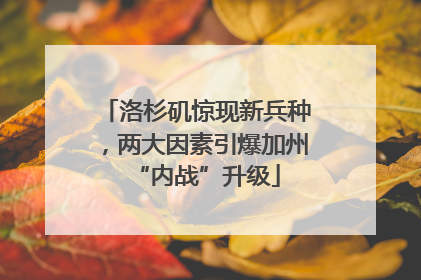 洛杉矶惊现新兵种，两大因素引爆加州“内战”升级