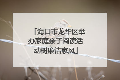 海口市龙华区举办家庭亲子阅读活动树廉洁家风