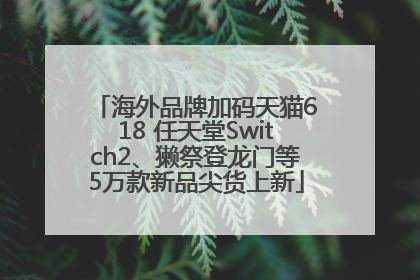 海外品牌加码天猫618 任天堂Switch2、獭祭登龙门等5万款新品尖货上新