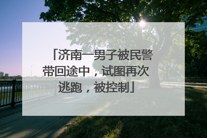 济南一男子被民警带回途中，试图再次逃跑，被控制