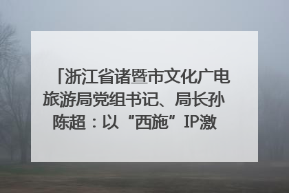 浙江省诸暨市文化广电旅游局党组书记、局长孙陈超：以“西施”IP激活全域旅游 打造县域文旅融合新标杆｜第七届全国县域旅游研究成果发布系列活动