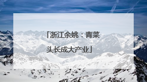 浙江余姚：青菜头长成大产业