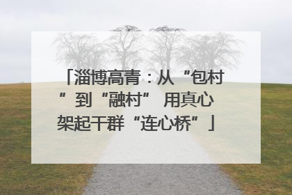 淄博高青:从“包村”到“融村” 用真心架起干群“连心桥”