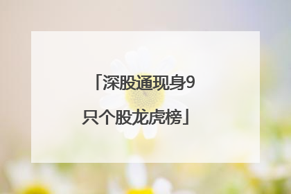 深股通现身9只个股龙虎榜