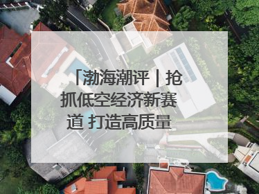 渤海潮评｜抢抓低空经济新赛道 打造高质量发展新引擎