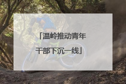 温岭推动青年干部下沉一线