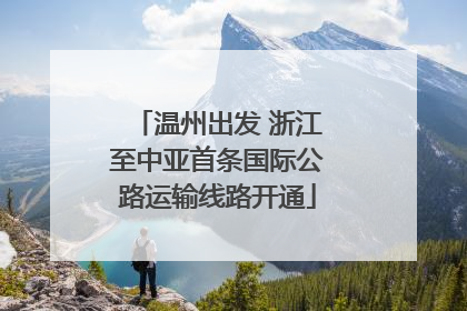 温州出发 浙江至中亚首条国际公路运输线路开通