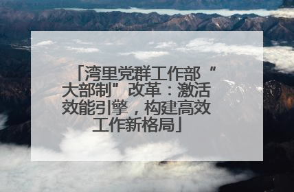 湾里党群工作部“大部制”改革：激活效能引擎，构建高效工作新格局