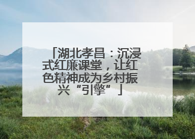 湖北孝昌：沉浸式红廉课堂，让红色精神成为乡村振兴“引擎”