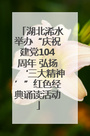 湖北浠水举办“庆祝建党104周年 弘扬‘三大精神’”红色经典诵读活动