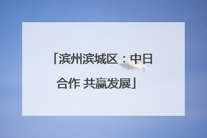 滨州滨城区：中日合作 共赢发展