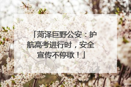 菏泽巨野公安：护航高考进行时，安全宣传不停歇！