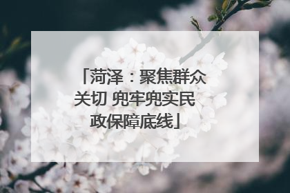 菏泽：聚焦群众关切 兜牢兜实民政保障底线