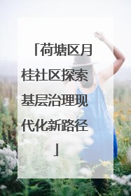 荷塘区月桂社区探索基层治理现代化新路径