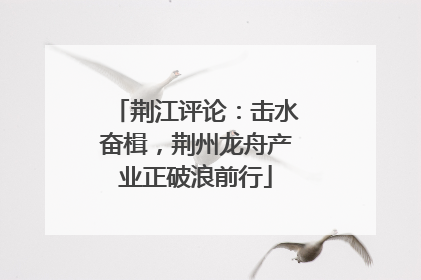 荆江评论：击水奋楫，荆州龙舟产业正破浪前行