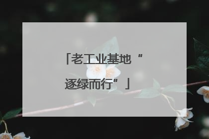 老工业基地“逐绿而行”