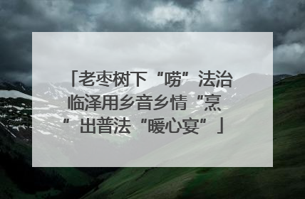 老枣树下“唠”法治 临泽用乡音乡情“烹”出普法“暖心宴”