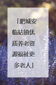 肥城安临站镇优质养老资源福祉更多老人