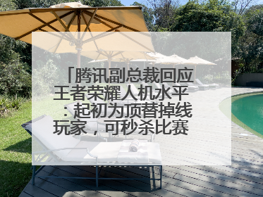 腾讯副总裁回应王者荣耀人机水平：起初为顶替掉线玩家，可秒杀比赛级玩家