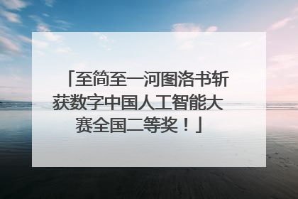 至简至一河图洛书斩获数字中国人工智能大赛全国二等奖！