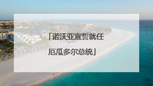 诺沃亚宣誓就任厄瓜多尔总统