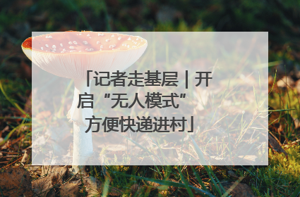 记者走基层｜开启“无人模式” 方便快递进村