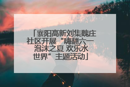 襄阳高新刘集魏庄社区开展“嗨翻六一 泡沫之夏 欢乐水世界”主题活动