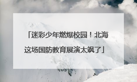 迷彩少年燃爆校园！北海这场国防教育展演太飒了