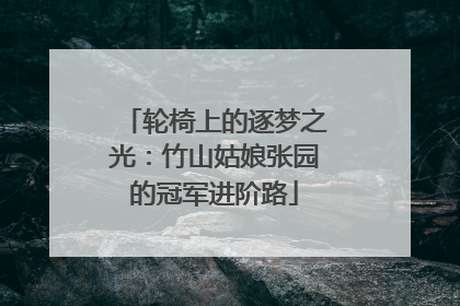 轮椅上的逐梦之光：竹山姑娘张园的冠军进阶路
