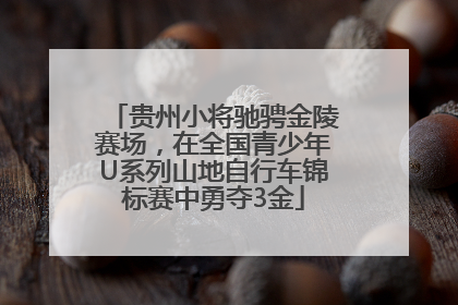 贵州小将驰骋金陵赛场，在全国青少年U系列山地自行车锦标赛中勇夺3金