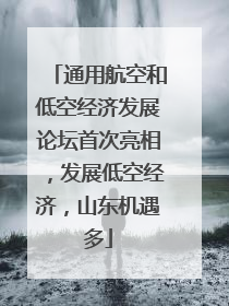 通用航空和低空经济发展论坛首次亮相，发展低空经济，山东机遇多