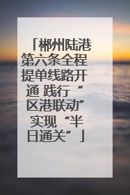 郴州陆港第六条全程提单线路开通 践行“区港联动” 实现“半日通关”