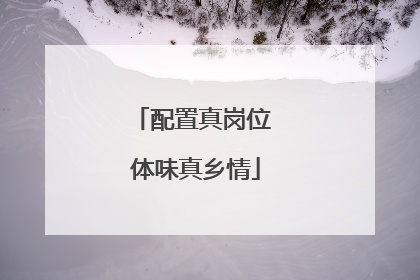 配置真岗位 体味真乡情