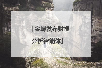 金蝶发布财报分析智能体