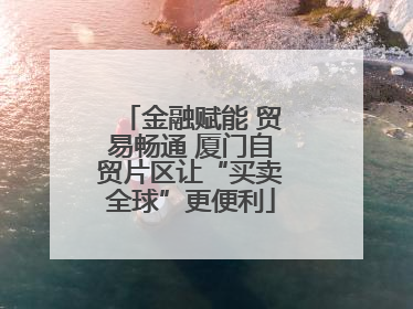 金融赋能 贸易畅通 厦门自贸片区让“买卖全球”更便利