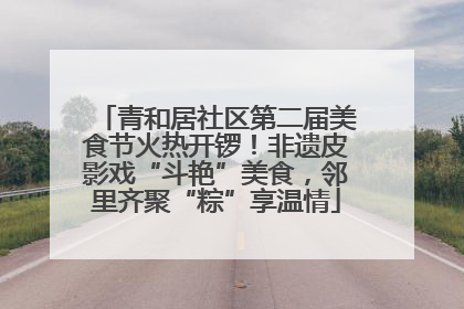 青和居社区第二届美食节火热开锣！非遗皮影戏“斗艳”美食，邻里齐聚“粽”享温情