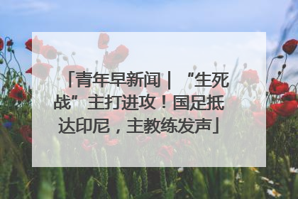 青年早新闻｜“生死战”主打进攻！国足抵达印尼，主教练发声