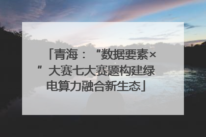青海：“数据要素×”大赛七大赛题构建绿电算力融合新生态