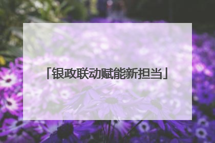 银政联动赋能新担当