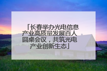 长春举办光电信息产业高质量发展百人圆桌会议，共筑光电产业创新生态
