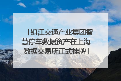 镇江交通产业集团智慧停车数据资产在上海数据交易所正式挂牌