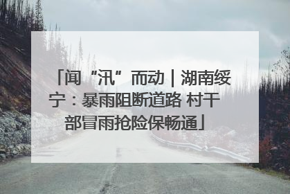 闻“汛”而动｜湖南绥宁：暴雨阻断道路 村干部冒雨抢险保畅通