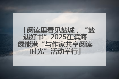 阅读里看见盐城，“盐遇好书”2025在滨海绿能港“与作家共享阅读时光”活动举行