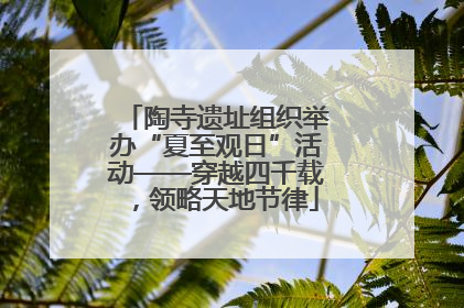 陶寺遗址组织举办“夏至观日”活动——穿越四千载，领略天地节律