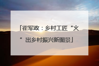 霍军政：乡村工匠“火”出乡村振兴新图景